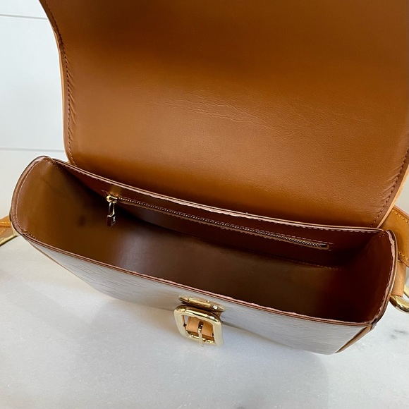 SOLD - Louis Vuitton Christie GM Crossbody Bag | LV Monogram Vernis Bronze Bag - Picture 11 of 16